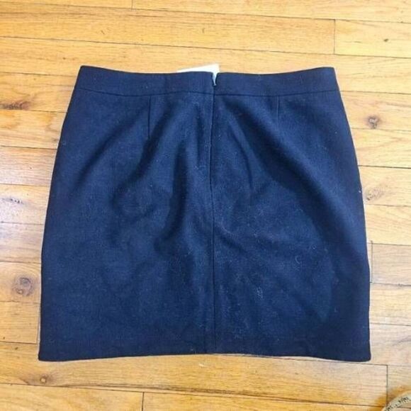 J Crew Mini Skirt Womens 4 Blue Wool Straight Work Casual - Picture 3 of 6
